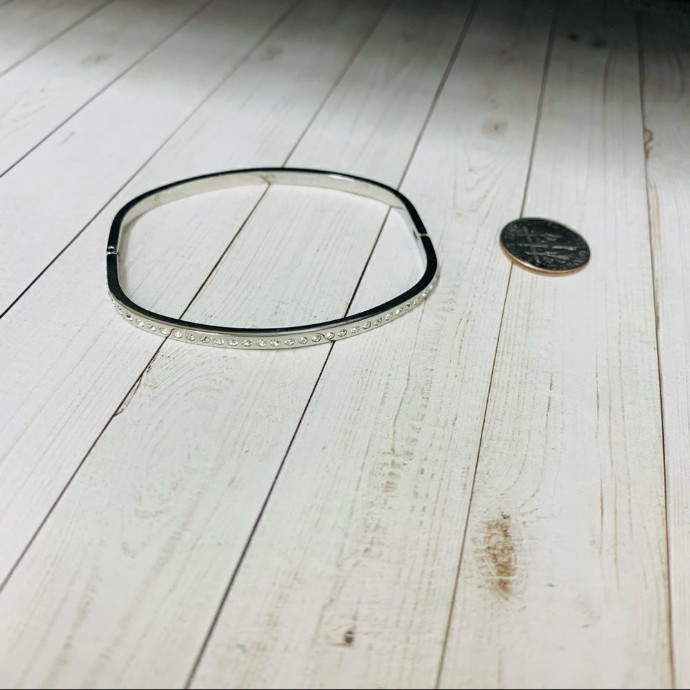 Silver Crystal Oblong Bracelet‎
